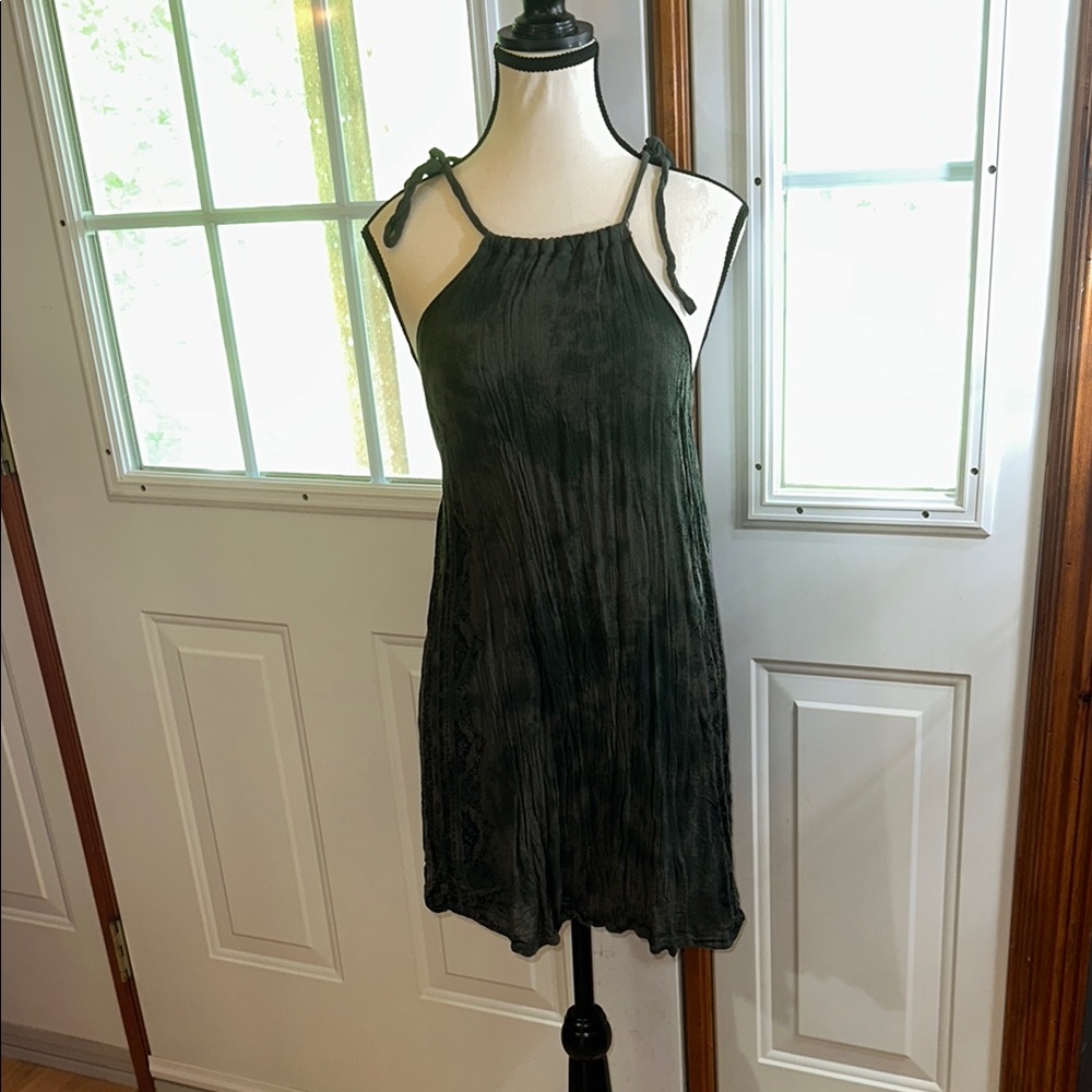 Metal Mulisha Green Tie Dye Sundress Mini